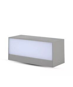 Applique Lampada LED da Muro Rettangolare 12W Doppio Fascio Luminoso Colore Grigio 4000K IP65 SKU-218243