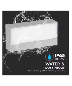 Applique Lampada LED da Muro Rettangolare 12W Doppio Fascio Luminoso Colore Grigio 4000K IP65 SKU-218243