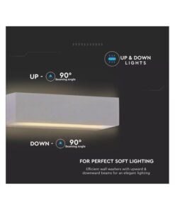 Applique Lampada LED da Muro Rettangolare 12W Doppio Fascio Luminoso Colore Grigio 4000K IP65 SKU-218243