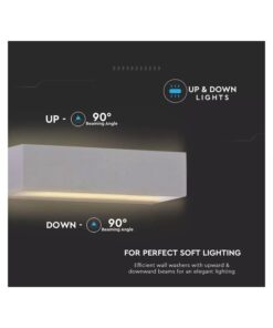 Applique Lampada LED da Muro Rettangolare 12W Doppio Fascio Luminoso Colore Grigio 4000K IP65 SKU-218243