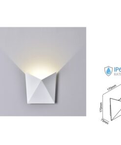 Applique Lampada LED da Muro Scudo a Tasca 5W 4000K Carcassa Bianca IP65 SKU-8281