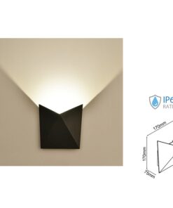 Applique Lampada LED da Muro Scudo a Tasca 5W 3000K Carcassa Nera IP65 SKU-218282
