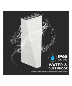 Applique Lampada LED da Muro Piramide 6W 3000K Carcassa Bianca Doppio Fascio Luminoso Up-Down IP65 SKU-8295