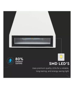 Alternative view of Applique Lampada LED da Muro Piramide 6W 4000K Carcassa Bianca Doppio Fascio Luminoso Up-Down IP65 SKU-8296