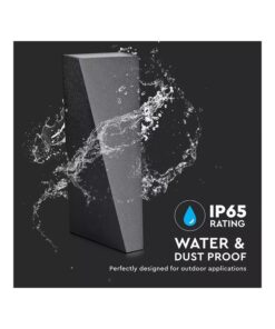 Applique Lampada LED da Muro Piramide 6W 3000K Carcassa Nera Doppio Fascio Luminoso Up-Down IP65 SKU-8297