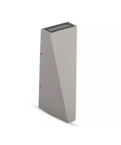 Applique Lampada LED da Muro Piramide 6W 4000K Carcassa Grigia Doppio Fascio Luminoso Up-Down IP65 SKU-8300