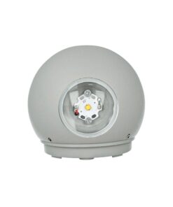 Applique Lampada LED da Muro Palla Sferica 6W 4000K Carcassa Grigia Doppio Fascio Luminoso IP65 SKU-8306