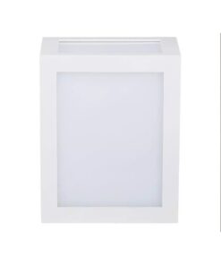 Applique Lampada Led Da Muro Parete a Lanterna 12W 3000K Carcassa Bianca IP65 360 Gradi SKU-8334