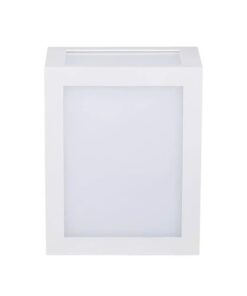Applique Lampada Led Da Muro Parete a Lanterna 12W 4000K Carcassa Bianca IP65 360 Gradi SKU-8335