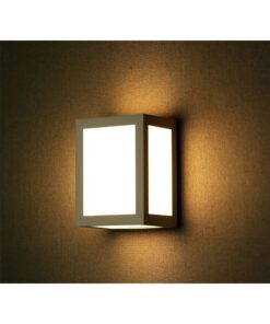 Applique Lampada Led Da Muro Parete a Lanterna 12W 3000K Carcassa Grigia IP65 360 Gradi SKU-8337