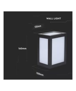 Alternative view of Applique Lampada Led Da Muro Parete a Lanterna 12W 3000K Carcassa Nera IP65 360 Gradi SKU-8340