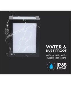 Applique Lampada Led Da Muro Parete a Lanterna 12W 3000K Carcassa Nera IP65 360 Gradi SKU-8340