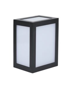 Applique Lampada Led Da Muro Parete a Lanterna 12W 6400K Carcassa Nera IP65 360 Gradi SKU-8342