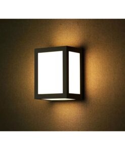 Applique Lampada Led Da Muro Parete a Lanterna 12W 6400K Carcassa Nera IP65 360 Gradi SKU-8342