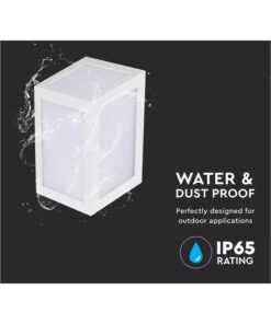 Applique Lampada Led Da Muro Parete a Lanterna 12W 4000K Carcassa Nera IP65 360 Gradi SKU-8341