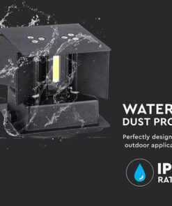 Alternative view of Applique Led Quadrata Da Parete 12W 3000K Carcassa Nera IP54 Doppio Illuminazione Angolo Regolabile SKU-218529