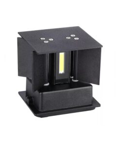 Applique Led Quadrata Da Parete 12W 4000K Carcassa Nera IP54 Doppio Illuminazione Angolo Regolabile SKU-218530