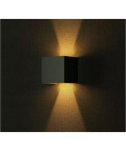 Applique Led Quadrata Da Parete 11W 3000K Carcassa Grigia IP54 Doppio Illuminazione Angolo Regolabile SKU-218531