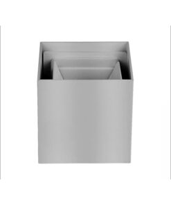 Applique Led Quadrata Da Parete 11W 3000K Carcassa Grigia IP54 Doppio Illuminazione Angolo Regolabile SKU-218531