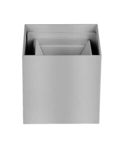 Applique Led Quadrata Da Parete 12W 4000K Carcassa Grigia IP54 Doppio Illuminazione Angolo Regolabile SKU-218532