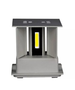 Alternative view of Applique Led Quadrata Da Parete 12W 4000K Carcassa Grigia IP54 Doppio Illuminazione Angolo Regolabile SKU-218532