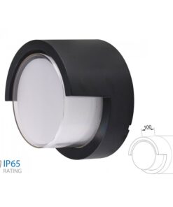 Alternative view of Applique Lampada Led Da Muro Parete Rotondo Neutro 4000K 12W Con Diffusore Semicoperto Colore Nero SKU-8538