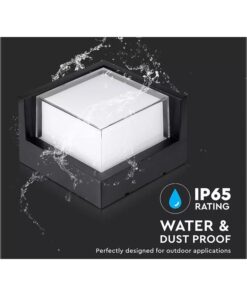 Applique Lampada Led Da Muro Parete Quadrato Neutro 4000K 12W Con Diffusore Semicoperto Colore Nero SKU-218540