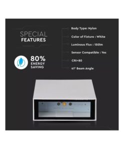 Alternative view of Applique Lampada LED da Muro Rettangolare 4W Colore Bianco 3000K IP65 Esterno Up-Down SKU-218560