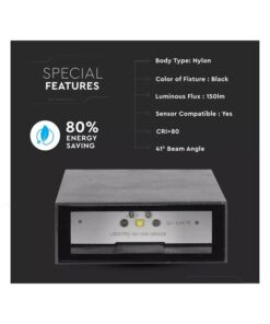 Alternative view of Applique Lampada LED da Muro Rettangolare 4W Colore Nero 6500K IP65 Esterno Up-Down SKU-218563