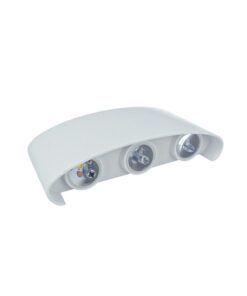 Applique Led Da Parete 6W Neutro 4000K Carcassa Bianca Doppio Illuminazione Up-Down IP54 SKU-218614