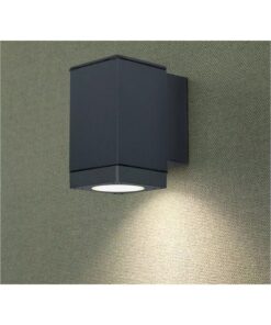 Applique Da Parete e Muro Con Portalampada GU10 Illuminazione Mono Fascio Da Un Lato IP44 Carcassa Nera SKU-8626