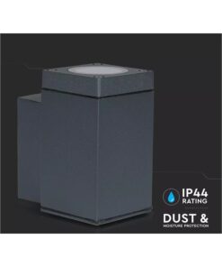 Applique Da Parete e Muro Con Portalampada GU10 Illuminazione Mono Fascio Da Un Lato IP44 Carcassa Nera SKU-8626