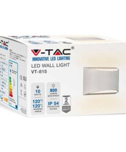 Alternative view of Applique Lampada Led Da Parete 10W Carcassa Nera 4000K IP54 Doppio Fascio Luminoso Up-Down Forma Mezza Luna SKU-218684