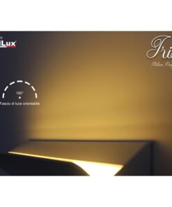 Applique Led Da Parete Modello Iris Italian Design Moderna 10W Orientabile Bianco Caldo