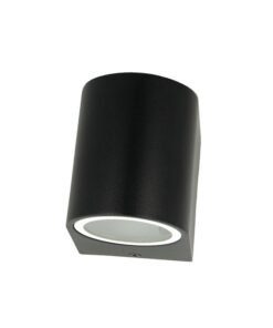 Applique Lampada Da Parete Circolare Attacco GU10 IP44 Carcassa Nera Illuminazione Da Un Lato SKU-7508