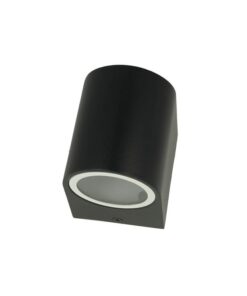 Applique Lampada Da Parete Circolare Attacco GU10 IP44 Carcassa Nera Illuminazione Da Un Lato SKU-7508