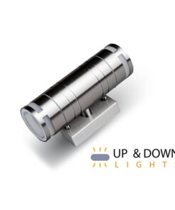 Alternative view of Applique Lampada Da Parete Cilindrato Attacco GU10 IP44 Carcassa Argento Doppio Illuminazione Da 2 Lati SKU-7504