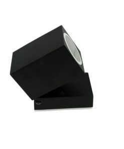 Alternative view of Applique Lampada Da Parete Quadrato Orientabile Attacco GU10 IP44 Carcassa Nera Illuminazione Da Un Lato SKU-7553
