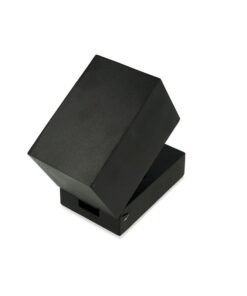 Applique Lampada Da Parete Quadrato Orientabile Attacco GU10 IP44 Carcassa Nera Illuminazione Da Un Lato SKU-7553