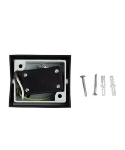 Applique Lampada Da Parete Quadrato Attacco GU10 IP44 Carcassa Nera Illuminazione Da Un Lato SKU-7510