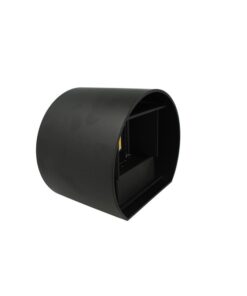 Applique Led Da Parete Bryana 6W 3000K Carcassa Nera Circolare IP65 Doppio Illuminazione Angolo Regolabile SKU-217081