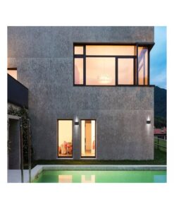 Applique Led Da Parete Bryana 6W 4000K Carcassa Nera Circolare IP65 Doppio Illuminazione Angolo Regolabile SKU-7090