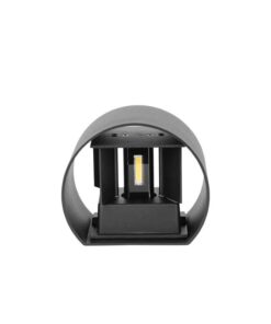 Applique Led Da Parete Bryana 6W 4000K Carcassa Nera Circolare IP65 Doppio Illuminazione Angolo Regolabile SKU-7090