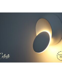 Applique Led Da Parete Celeste 5W Carcassa Bianca Rotondo Bianco 4000K Orientabile 360 Gradi SKU-7093
