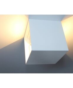 Applique Led Da Parete Brandie 6W Carcassa Bianca Quadrata Bianco Neutro IP65 Doppio Illuminazione Angolo Regolabile SKU-7088