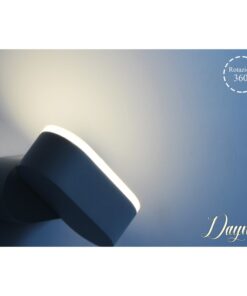 Applique Led Da Parete Dayna 6W Caldo 3000K Carcassa Bianca IP65 Ovale Orientabile 360 Gradi SKU-218286