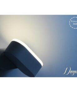 Applique Led Da Parete Dayna 6W 3000K Carcassa Grigia Ovale Orientabile 360 Gradi IP65 SKU-218290