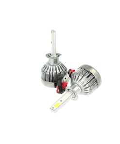 Kit Full Lampada Led Cob H1 20W 12V 24V Bianco 6000K Per Abbagliante e Fendinebbia Senza Driver
