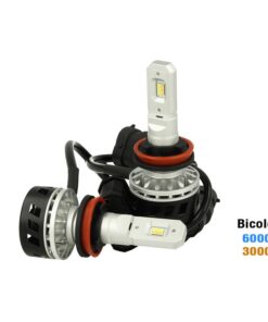 Kit Full Led Canbus H8 H11 30W Dual Color 6000K 3000K Doppio Colore Bianco Giallo Super Luminoso e Antinebbia 12V 24V 5000lm