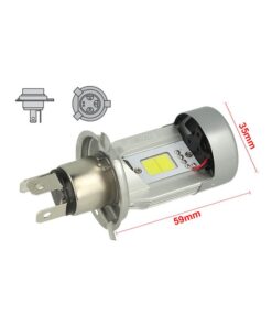 Kit Full Led Cob H4 20/20W 12V Specifico Per Moto Scooter Bianco 2000 Lumen Con Ventola In Testa